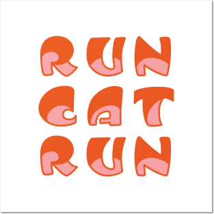 RunCatRun Anteater font in halves Posters and Art